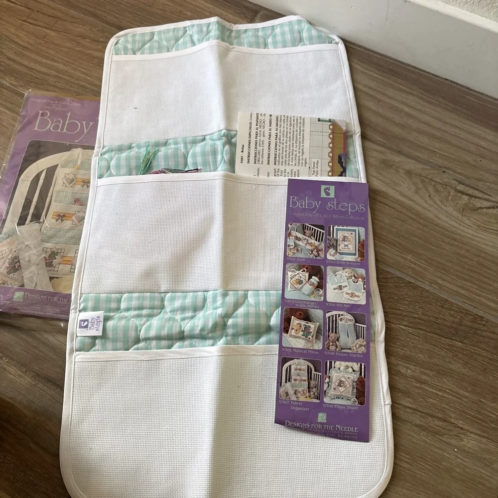 Baby Steps~Gingham Pup & Calico Kitten ~ Cross Stitch Kit 9307 Travel Organizer